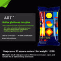 Three rolls of Glutinous Rice Glue E, a formaldehyde-free wallpaper adhesive with a clean smell.