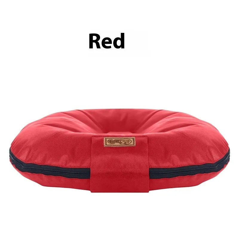 Small removable and washable dog mattress with Oxford cloth cover.