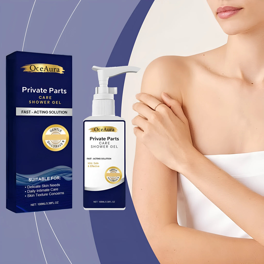 Private Parts Care Shower Gel 100ml bottle with salicylic acid for intimate hygiene