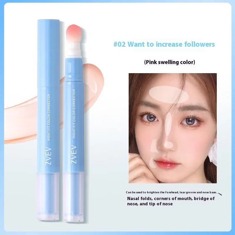 Concealer pen with sponge brush head and cream, shown in 1.5g size with three colour shade options.