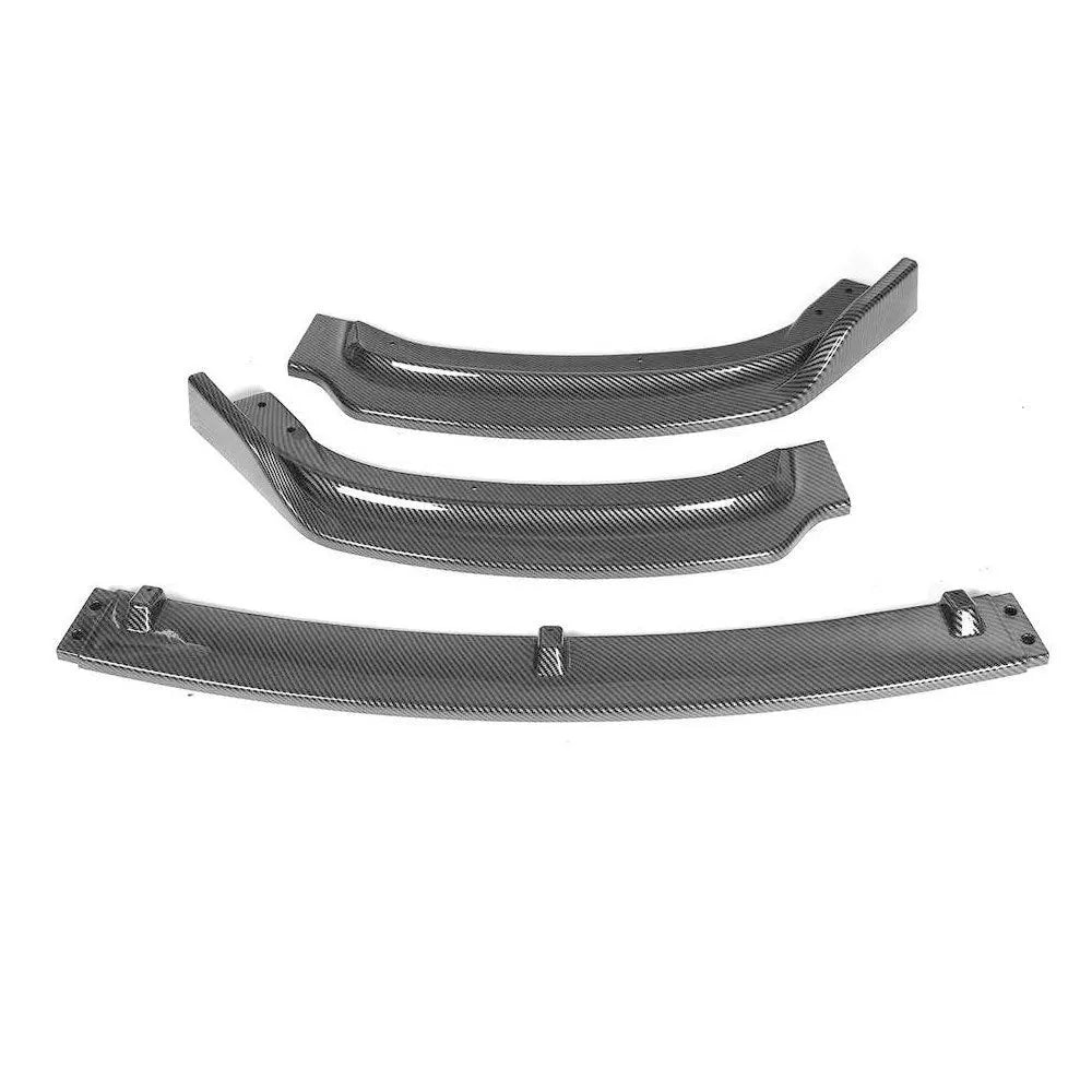 Bright black polypropylene front bumper lip spoiler for BMW F30 F35 3 Series