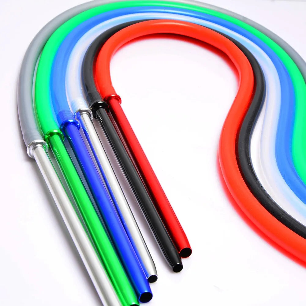 Aluminium hookah silicone water pipe in six colour options with wind-resistant hose