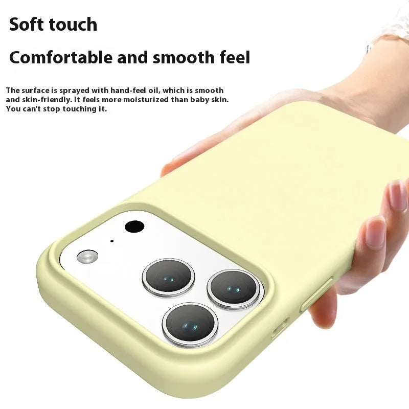 Liquid silicone phone case in multiple colours for iPhone 17 series with shockproof anti-fingerprint finish