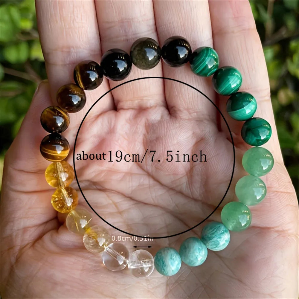 Natural stone crystal bracelet for women unisex casual style multiple colour options D0034