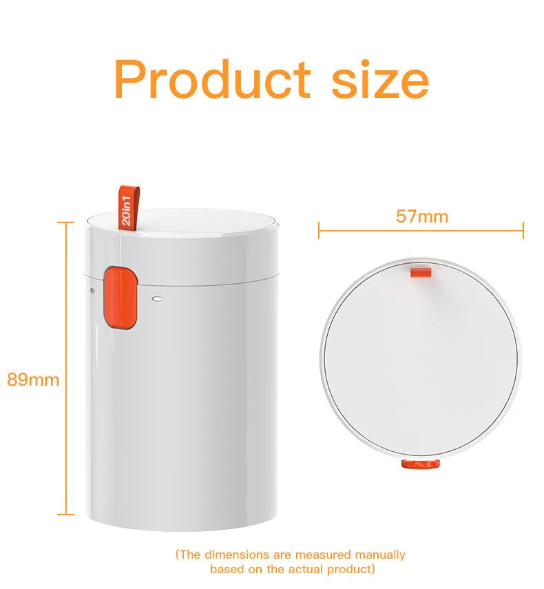 20-in-1 laptop phone screen cleaner kit with cylindrical storage, includes brushes and key puller for keyboards