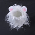 Black lion headgear wig on cat with three size options available