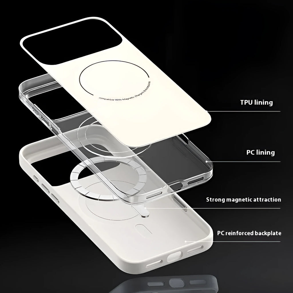 Frosted matte magnetic protective case for iPhone 17 series with camera button cover