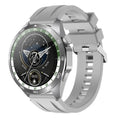GT4MAX smart sports watch in black or silver with AMOLED screen, Bluetooth calling and health monitoring functions.