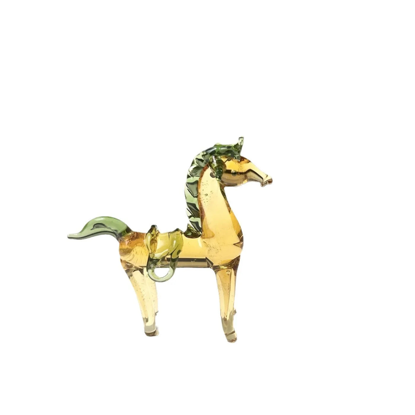 Glazed horse figurine office decoration in modern minimalist style with coloured glaze finish