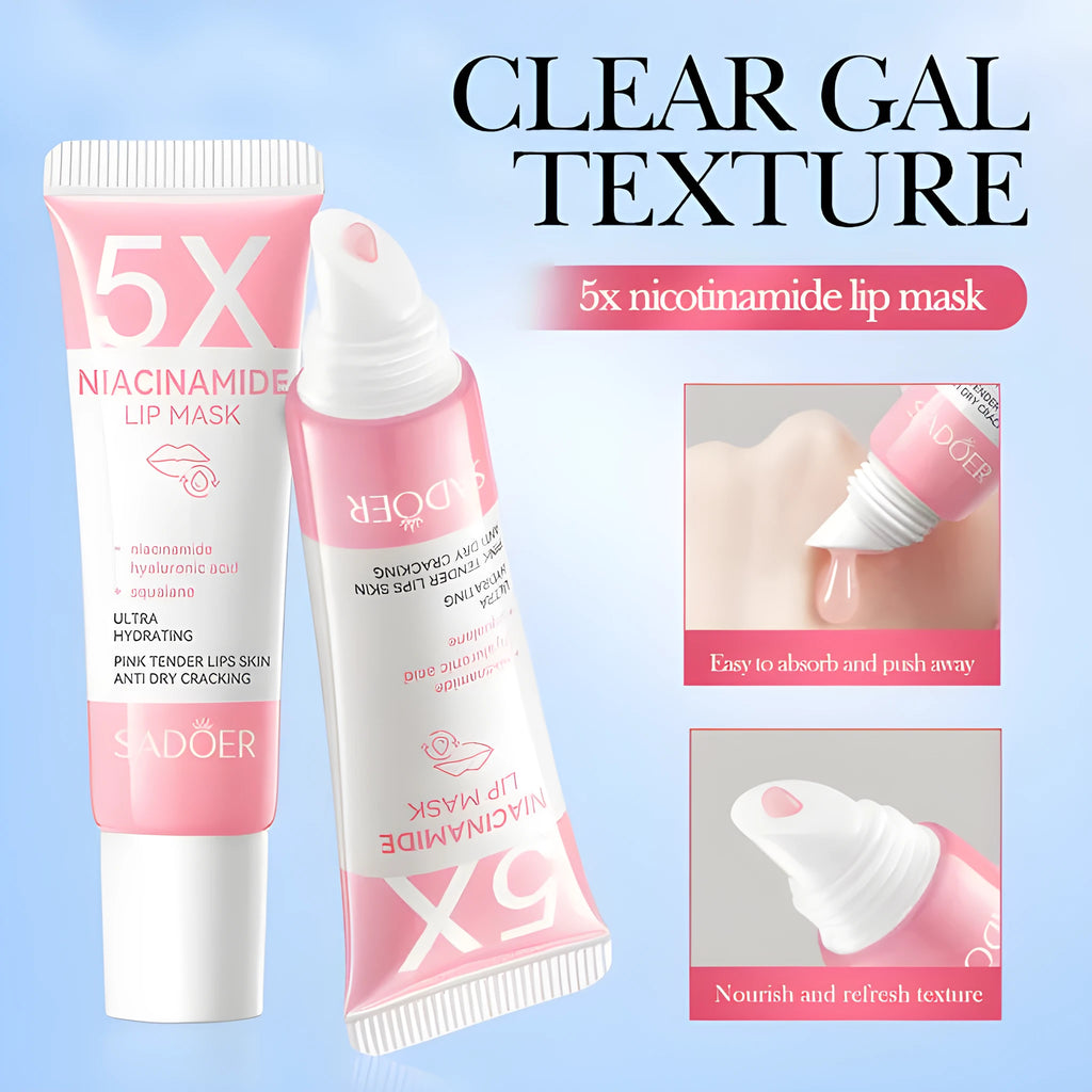 Pot of Nicotinamide, Ceramide and Vitamin C Lip Moisturising Mask, 10g
