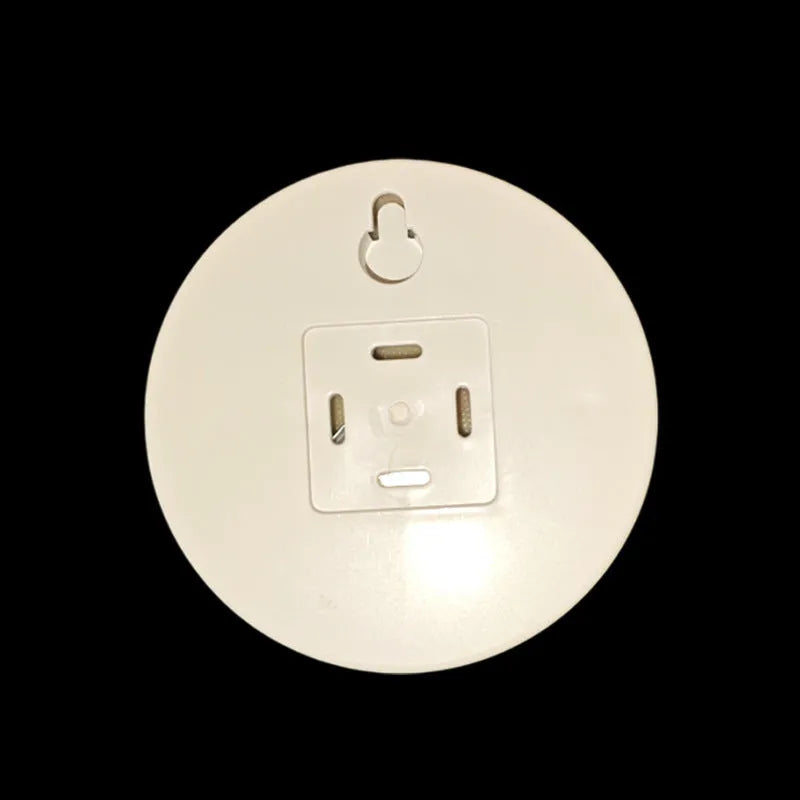 Round 86mm small night lamp with side push key, built-in battery, and white, warm, or two-colour light