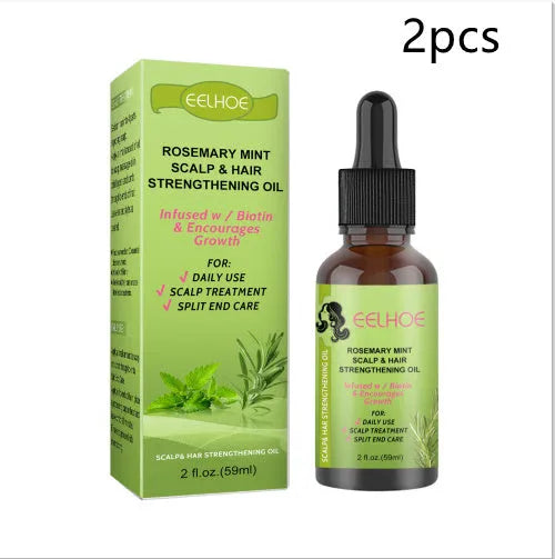 59ml bottle of Rosemary Mint Hair Growth Fluid for scalp massage and hair nourishment