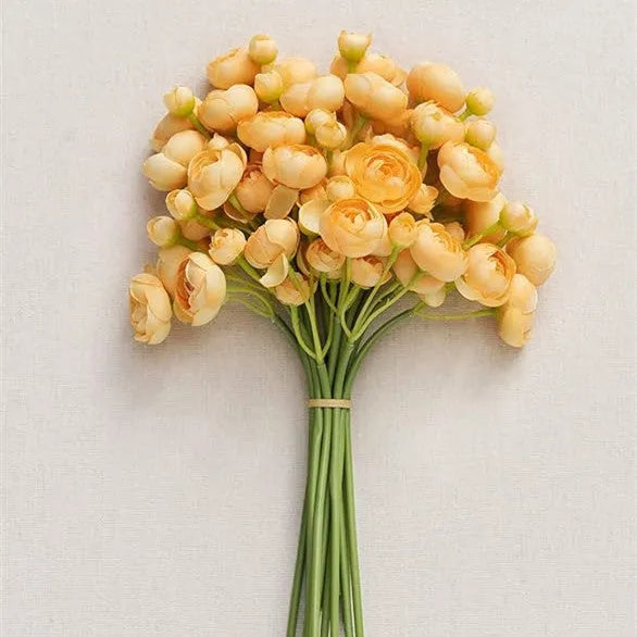 24-head silk tea rose camellia artificial flower plug in pink, 35cm tall, for wedding decoration