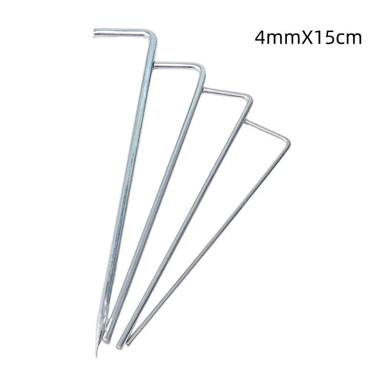 Galvanised 7-type Q195 steel tent peg ground stake with angled tip