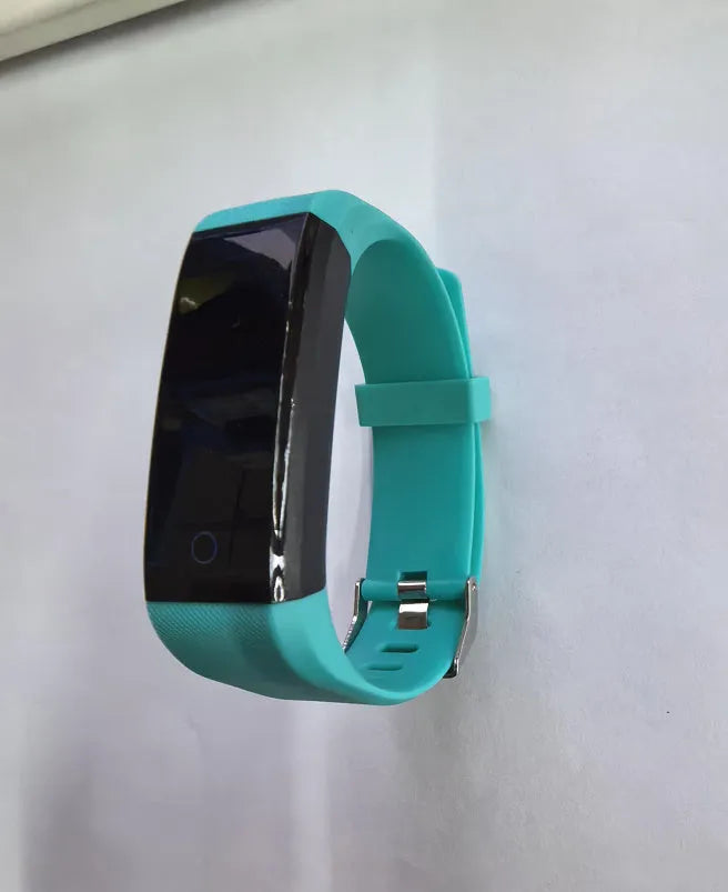 115plus smart wristband with 0.96in colour screen, TPU strap, heart rate monitor, available in black, blue, green, purple, red