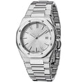 Men's NH35 automatic mechanical watch with stainless steel case and strap, 40mm dial, sapphire mirror, and luminous hands on a white background