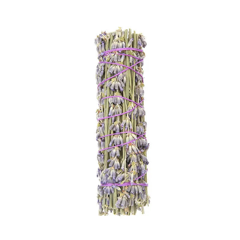 A 4-inch long lavender-scented dried flower aromatherapy stick for fresh air.