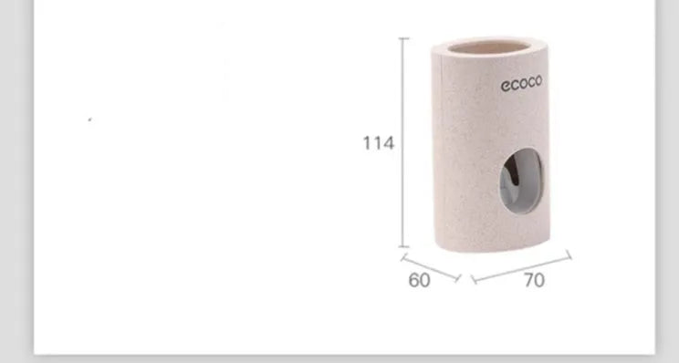 ecoco single toothpaste dispenser 2 pack wall-mounted simple modern white bathroom organiser