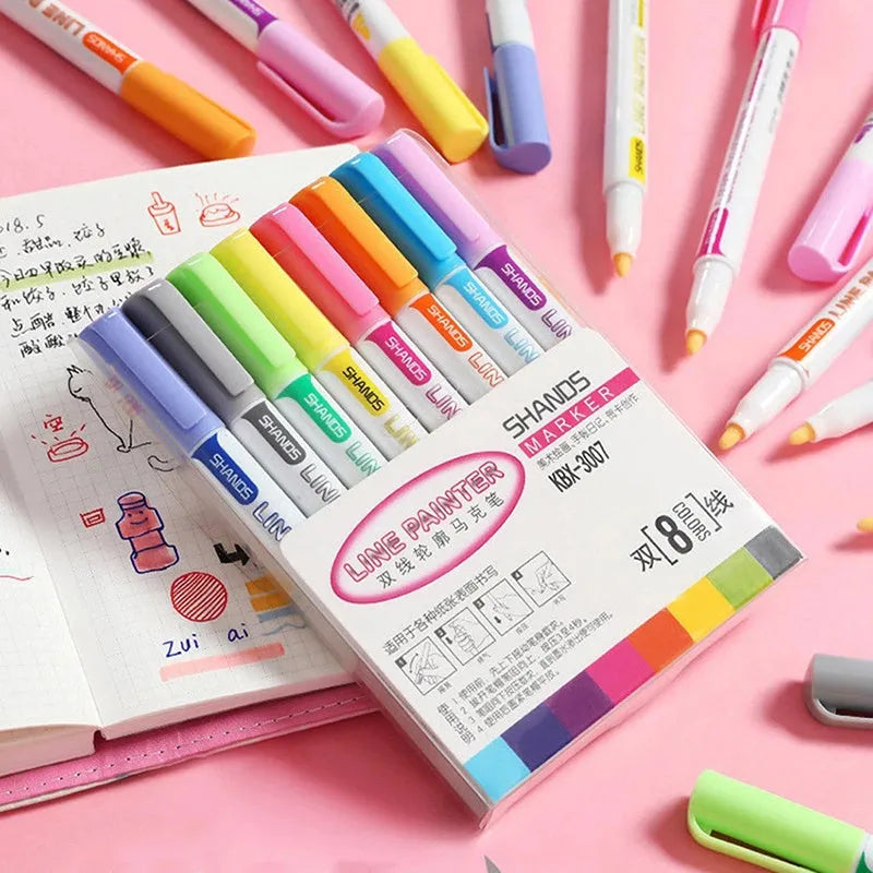 Flash Color acrylic paint marker set showing fine tip markers in multiple colours for crafts and sign making