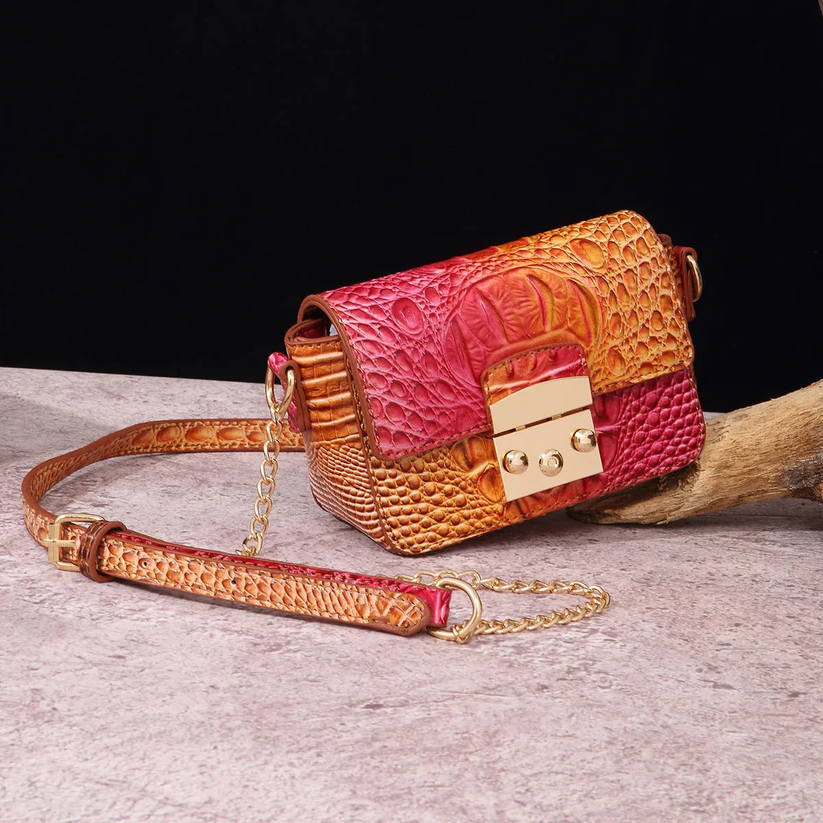 Retro crossbody one shoulder bag for women in multiple colours, PU leather material