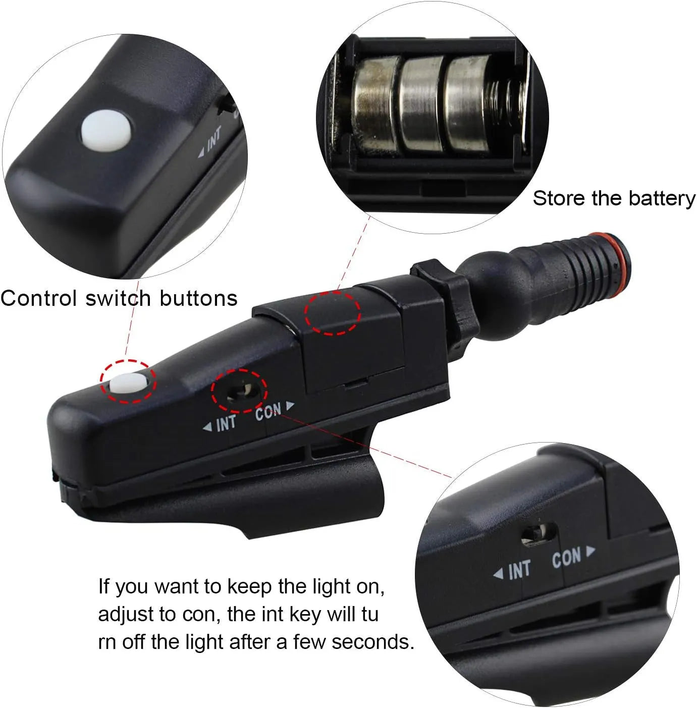 Black plastic golf putter laser aiming instrument for putting alignment practice