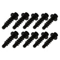 Set of ten T6061 aluminium self-tapping screws for KTM off-road motorcycle modifications in multiple colours