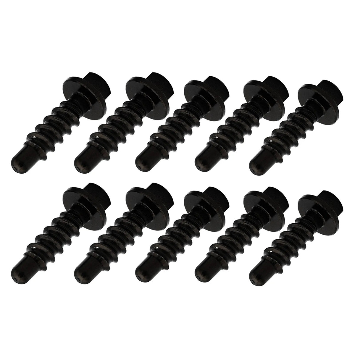 Set of ten T6061 aluminium self-tapping screws for KTM off-road motorcycle modifications in multiple colours