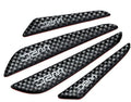 Roll of carbon fibre bumper film adhesive wrap in black and silver colours for car door body protection