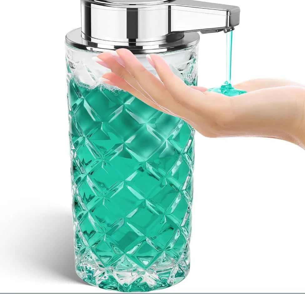 Automatic intelligent soap dispenser with sensor, Type-C port, and PET silver-plated shell.