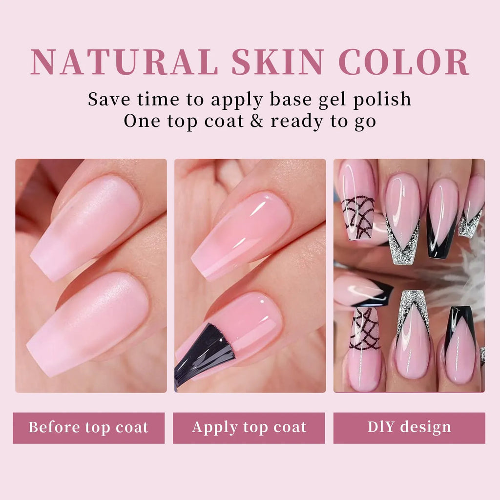 Nude seamless wear armour nail stickers removable set showing colour variations 01 through 08