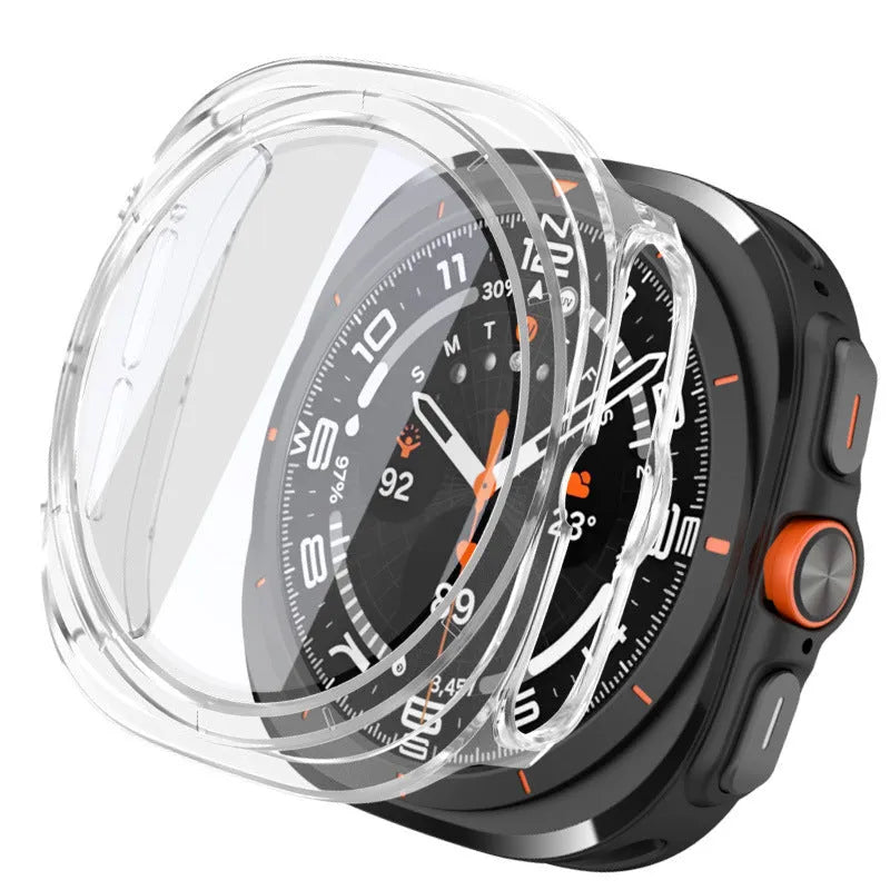 Samsung Galaxy Watch Ultra 47mm PC protective cover in black, showing all-inclusive design.