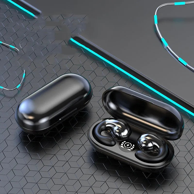 Wireless Bluetooth sports headphones with ear clip design in five colour options