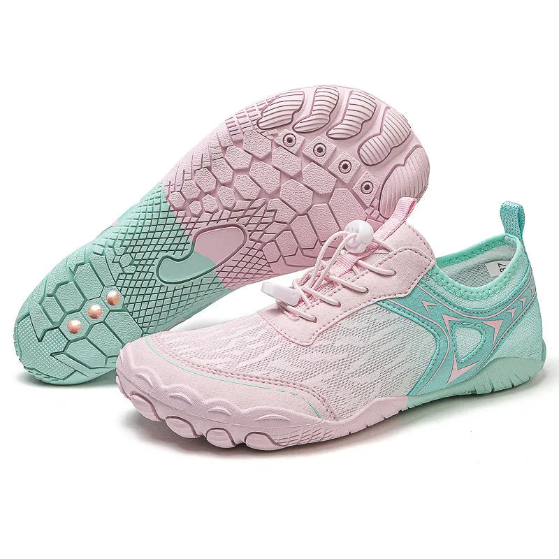 Anti-static conductive upstream grounding shoes in 906 White with mesh upper and rubber sole, low-top lace-up style