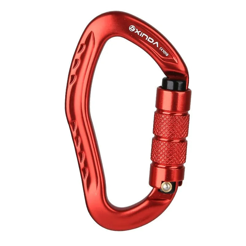 24mm climbing carabiner with automatic master lock in multiple colour options