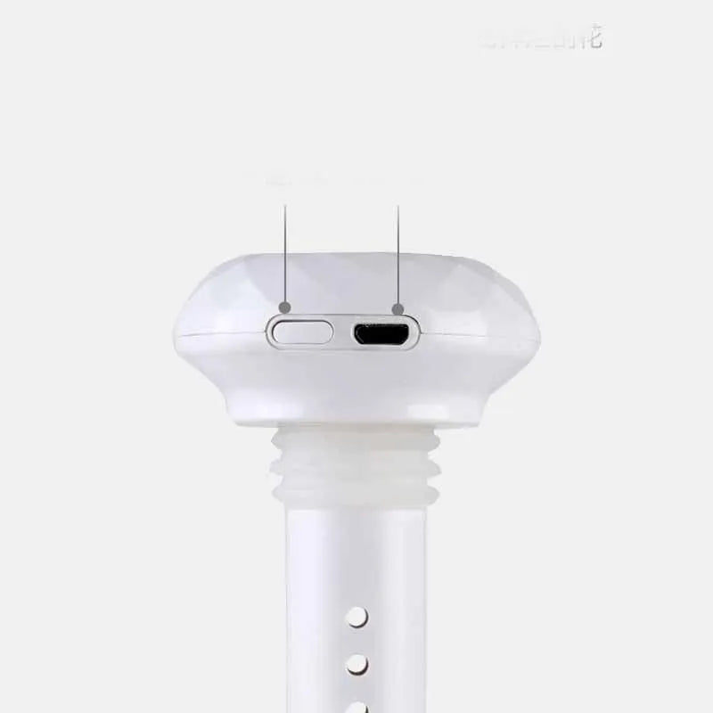 USB mini ultrasonic humidifier in white with cool mist and LED lamp, 54x220mm