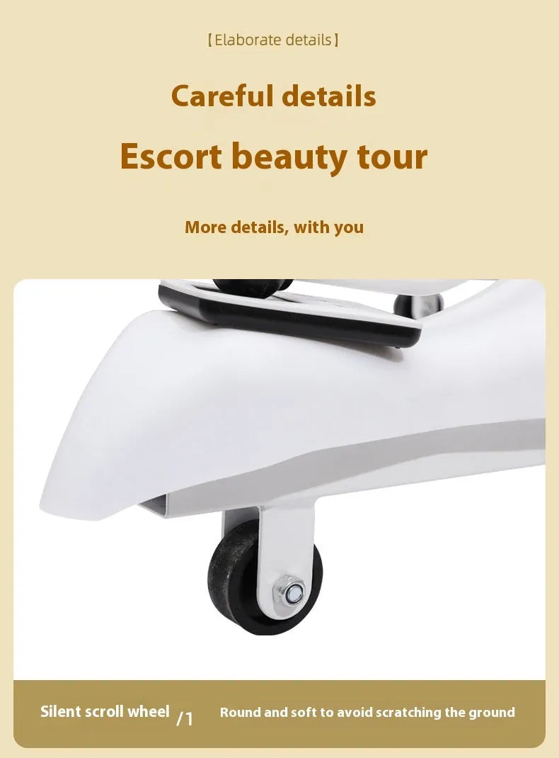 Steel frame leg opener stretching device in pink colour with optional backrest