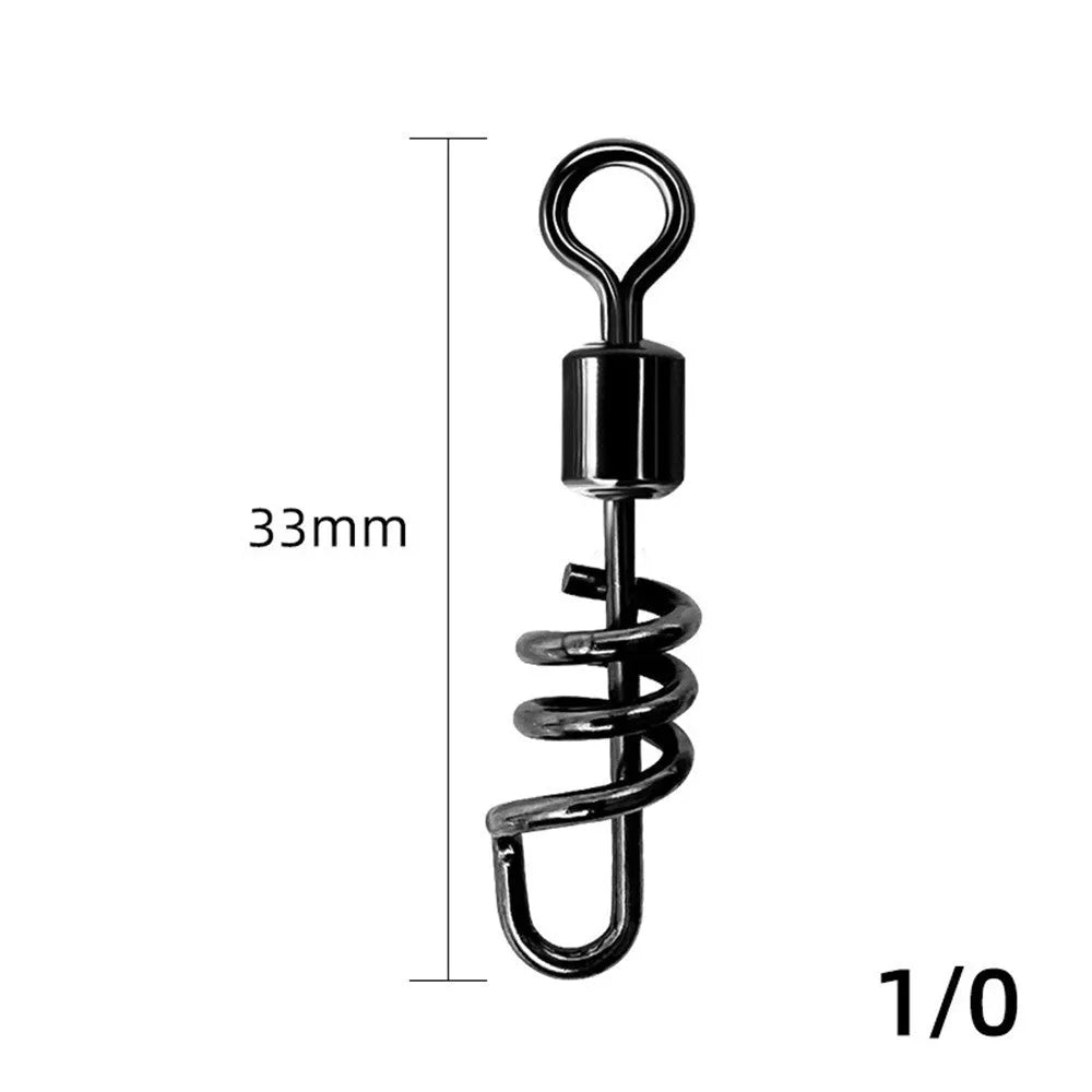 Stainless steel fishing swivel connector with 8-shaped rings in multiple sizes