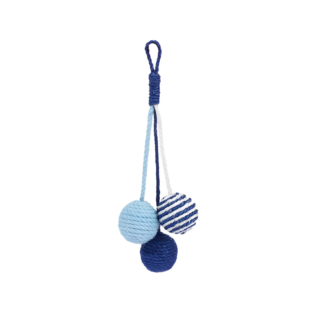 Cat toy set showing bite-resistant teaser wand and catnip ball in multiple colour variations