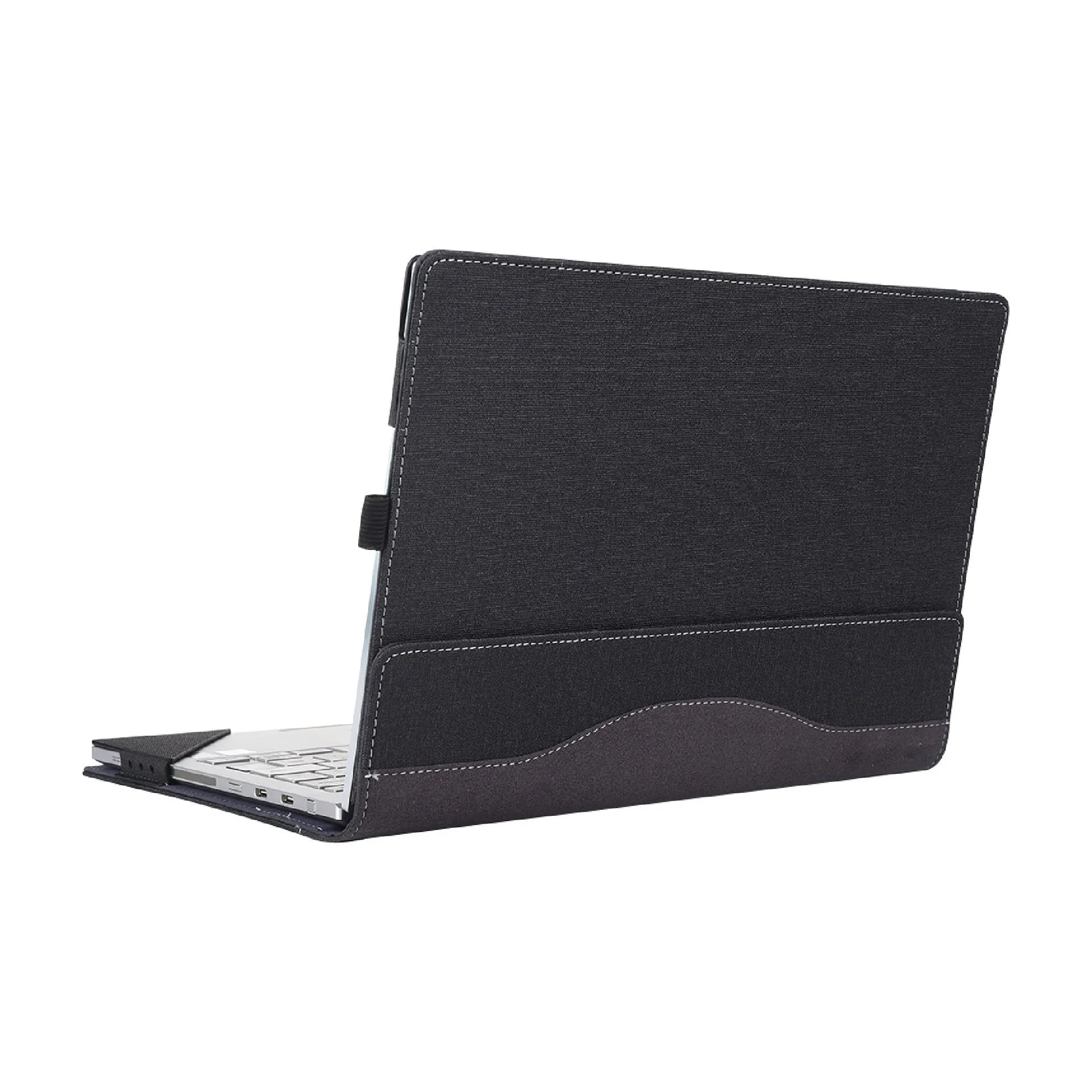Black imitation leather protective sleeve for Microsoft Surface Laptop 6 with Chinese style bracket design