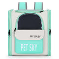 Pet bag outdoor portable backpack breathable Oxford cloth carrier in black