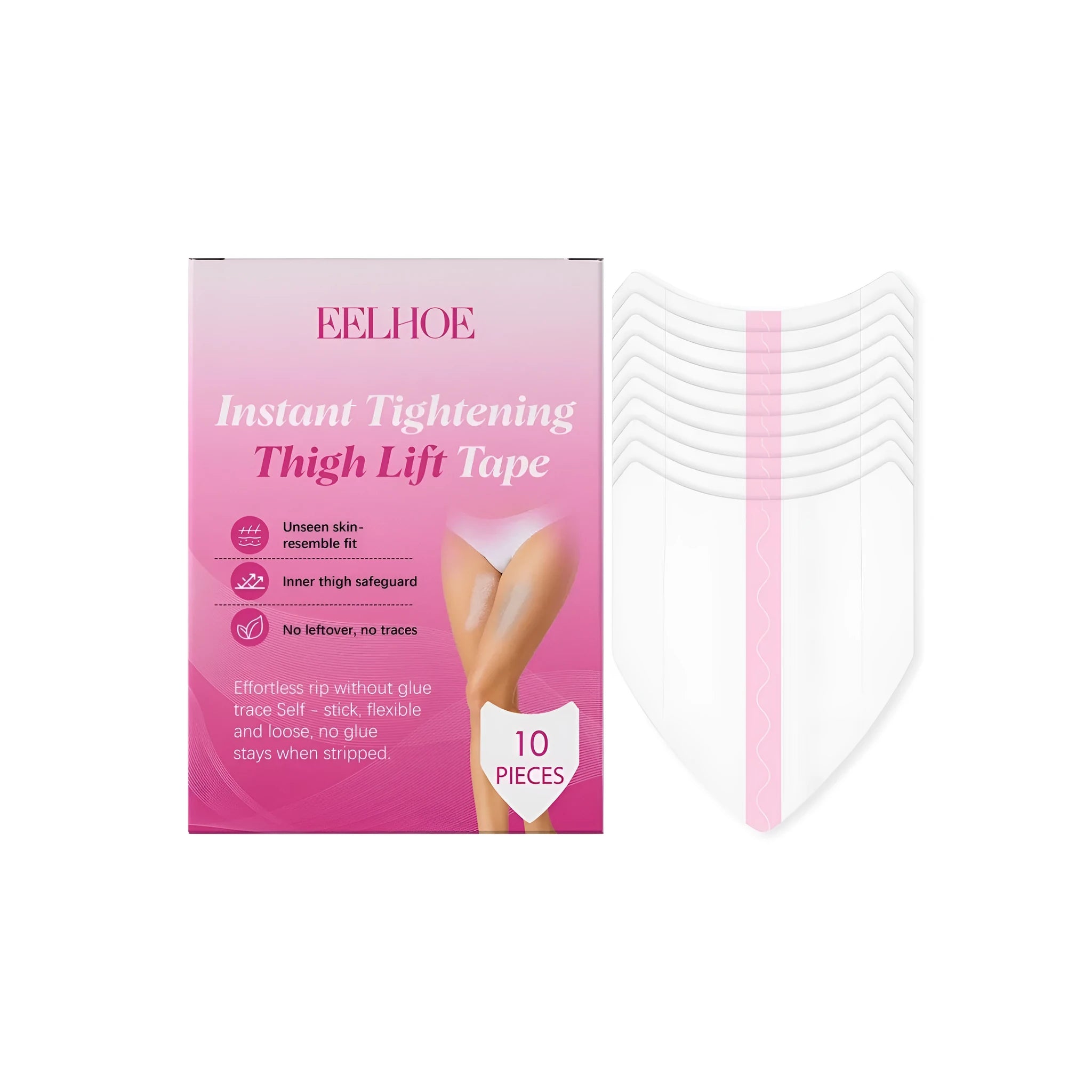 Pack of 10 leg anti-wear patches for skin friction protection with adhesive backing