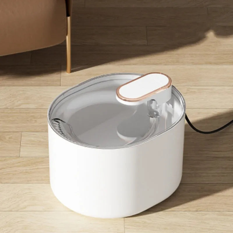Automatic pet water fountain in Berlin blue or ore white with USB power and detachable filter