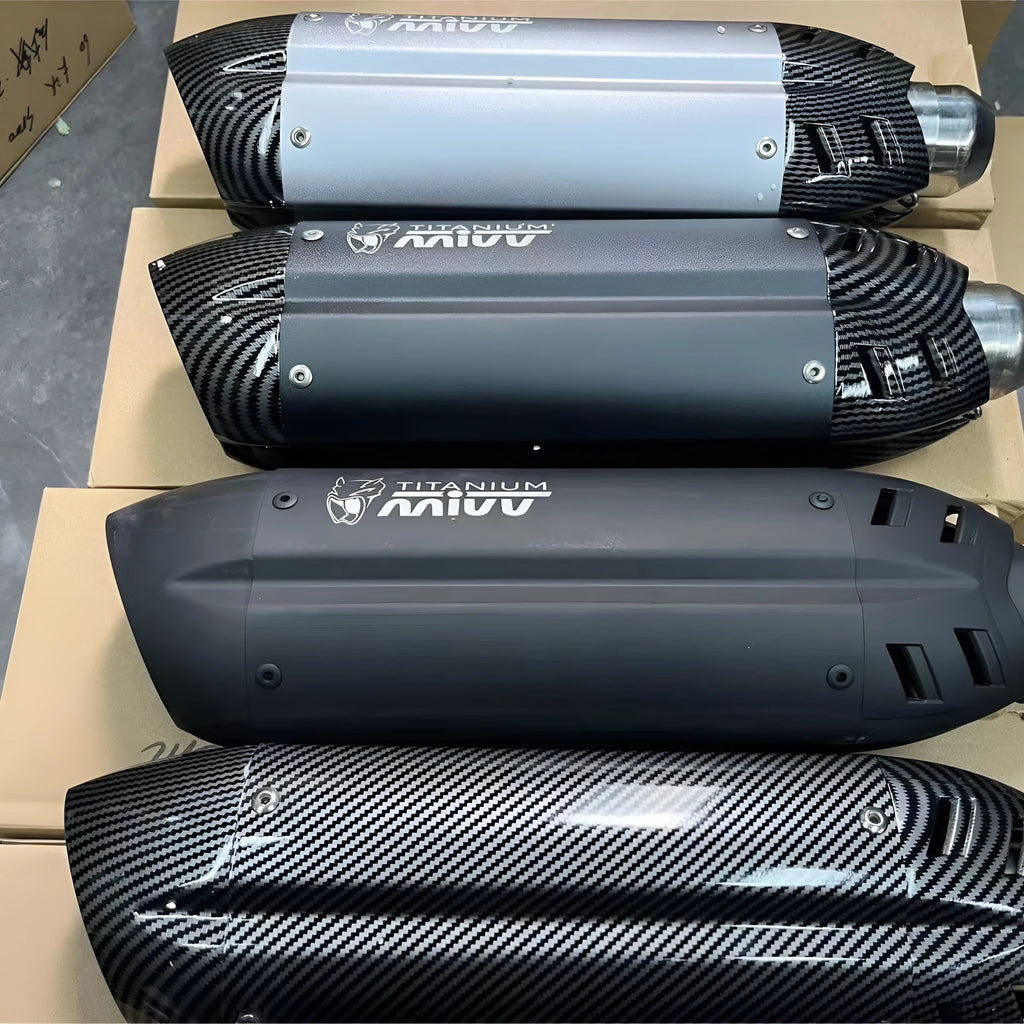 51mm stainless steel motorcycle exhaust pipe modification with hexagonal design