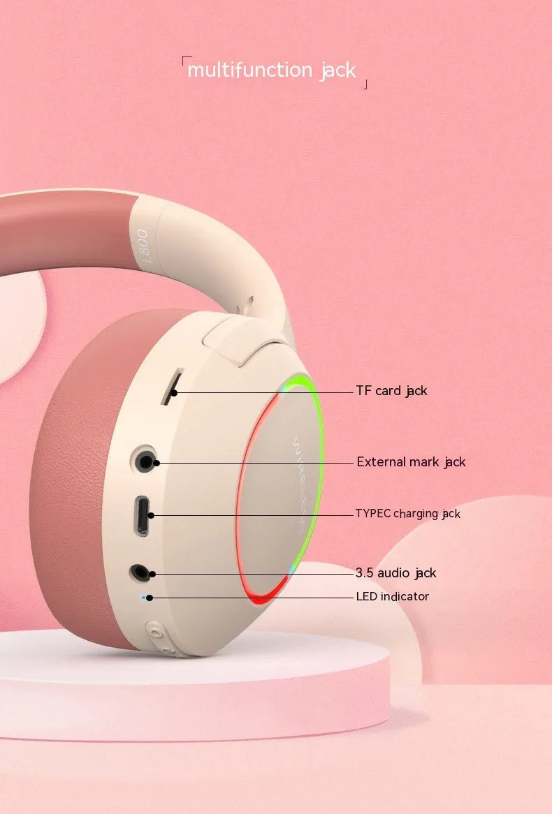 Bluetooth headphone head-mounted noise reduction foldable wireless headset in multiple colours with Jerry chip