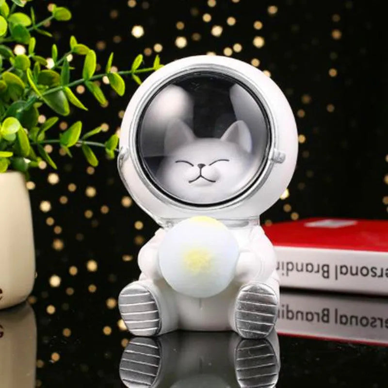 Resin animal starry sky night light with LED lighting and battery operation