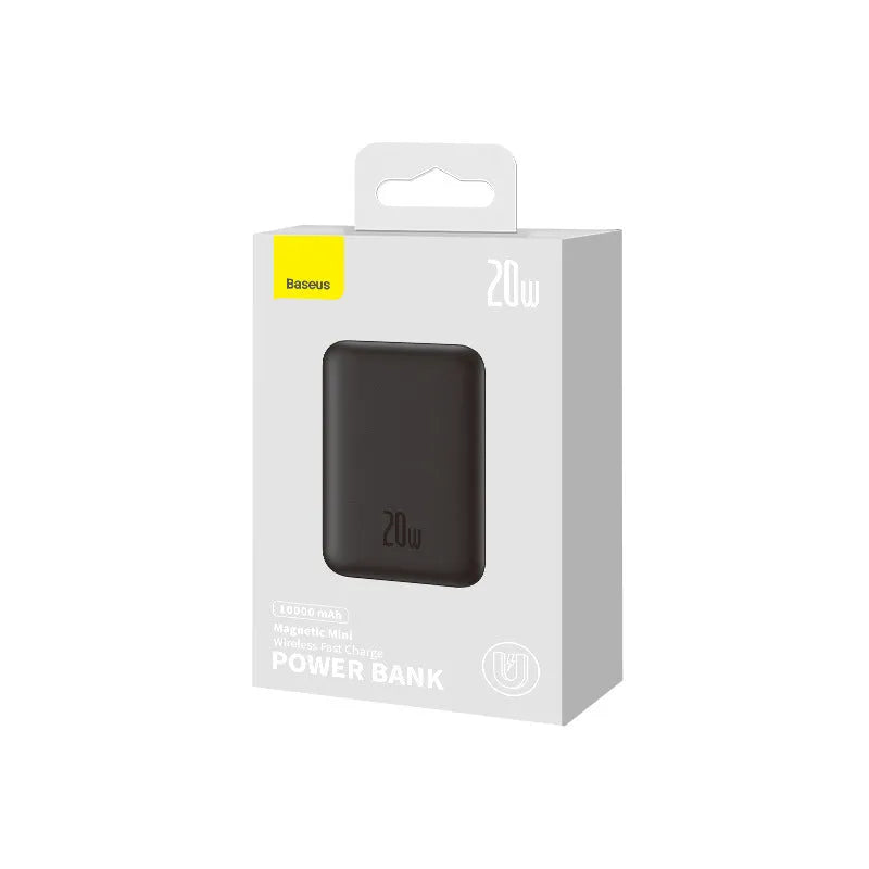 Magnetic wireless power bank in silicone shell showing colour options
