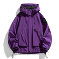 Men's waterproof hooded jacket in polyester blend available in multiple colours and extended sizes