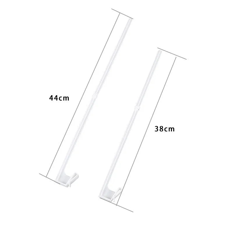 White PP plastic car window flag pole holder bracket clip set of 10 pieces