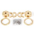 Brass gearbox cover accessory for toy axle door side installation