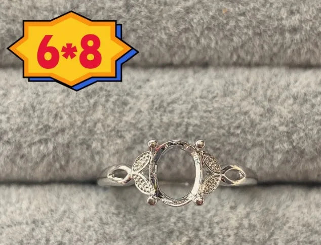 Oval denier ring with five-pointed star ornament in Korean style, copper construction with electroplating.